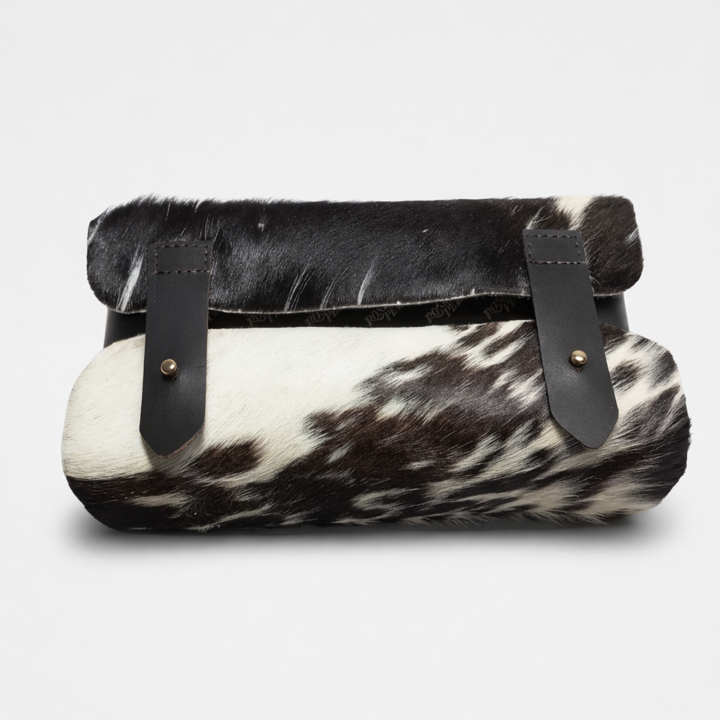 Cowhide Leather Statement Clutch