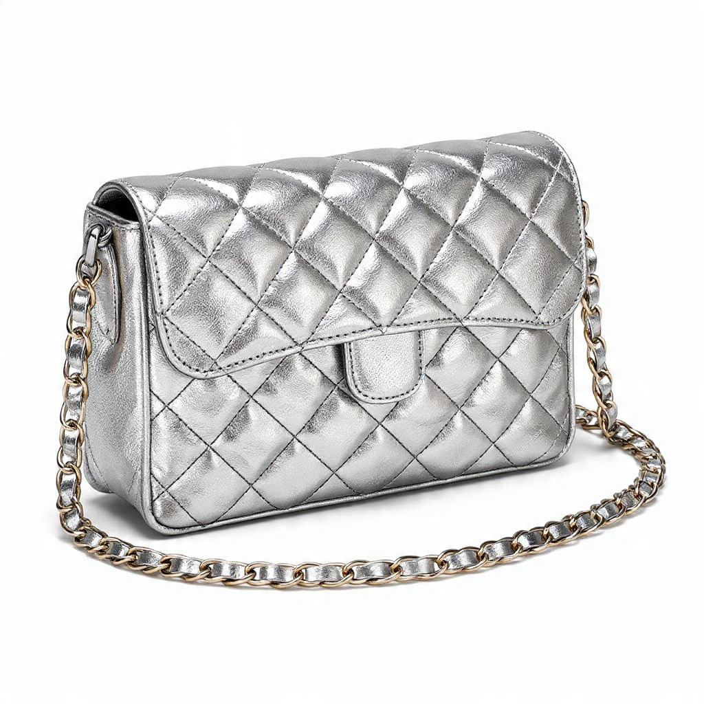 Quilted Chain Crossbody Bag - Image 2